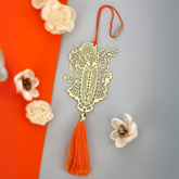 Shrinathji Hanging Accessories for Car rear view mirror Decor in Brass