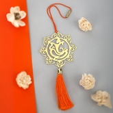 Ganesha Hanging Accessories for Car Rear View Mirror Decor in Brass