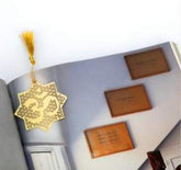 AUM/OM Symbol Golden Brass Metal Bookmark with Golden Tassel