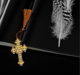 Christian Cross Symbol Golden Brass Metal Bookmark