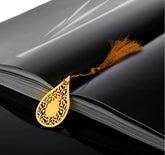 Dew Drop Jaali Golden Brass Metal Bookmark