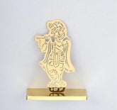 Krishna Desk/Car Dashboard/Temple Décor crafted in brass with golden finish