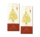 Pack of 2 - Gurunanak Devji Hanging Accessories for Car rear view mirror Décor in Brass