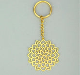 Rythym Collection Lotus Brass Key Chain
