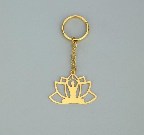 Rythym Collection Yoga Brass Key Chain