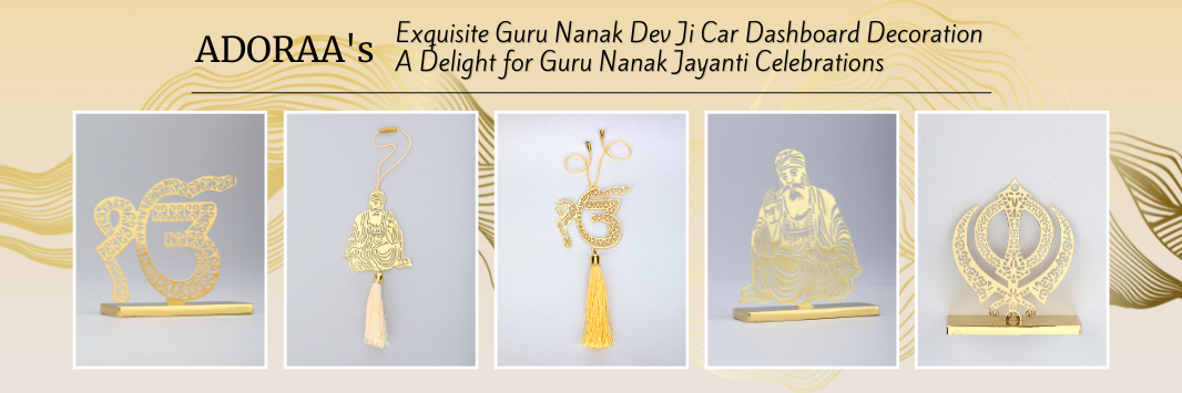 ADORAA's Exquisite Guru Nanak Dev Ji Car Dashboard Decoration: A Delight for Guru Nanak Jayanti Celebrations
