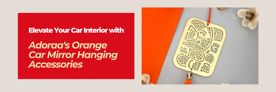 Elevate Your Car Interior with Adoraa's Orange Car Mirror Hanging Accessories