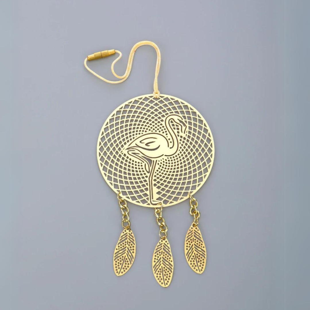 Brass Metal Flamingo Bird Dream Catcher