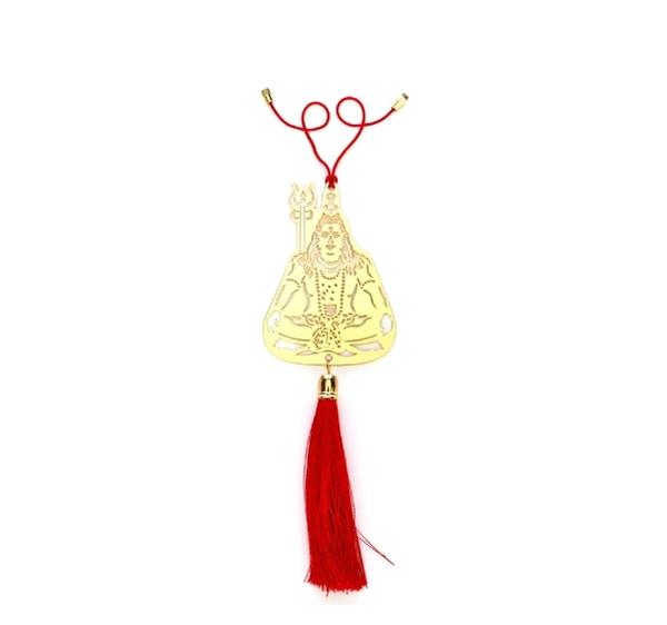 Hindu God Shiva Car rear view mirror hanging décor accessories in Brass