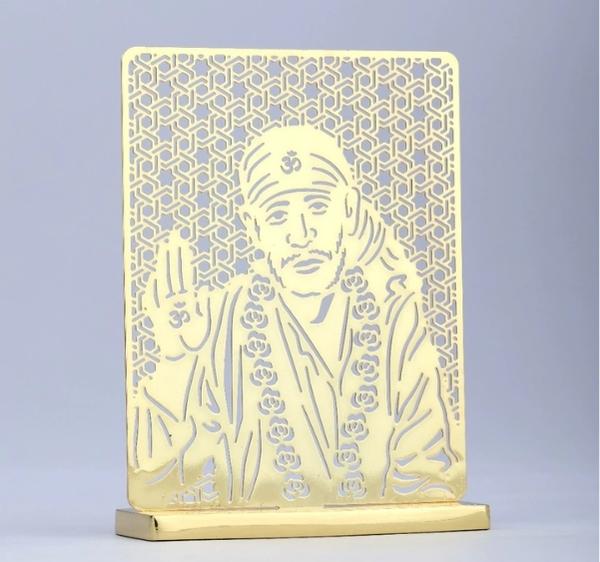 Sai Baba Desk/Car Dashboard Décor crafted in brass with golden finish