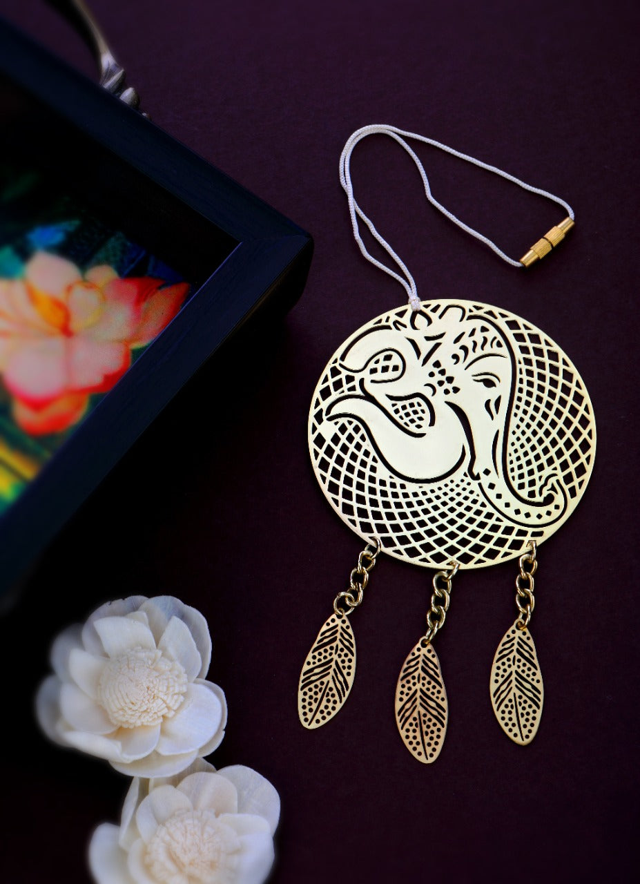Brass Metal Om Ganesha Dream Catcher