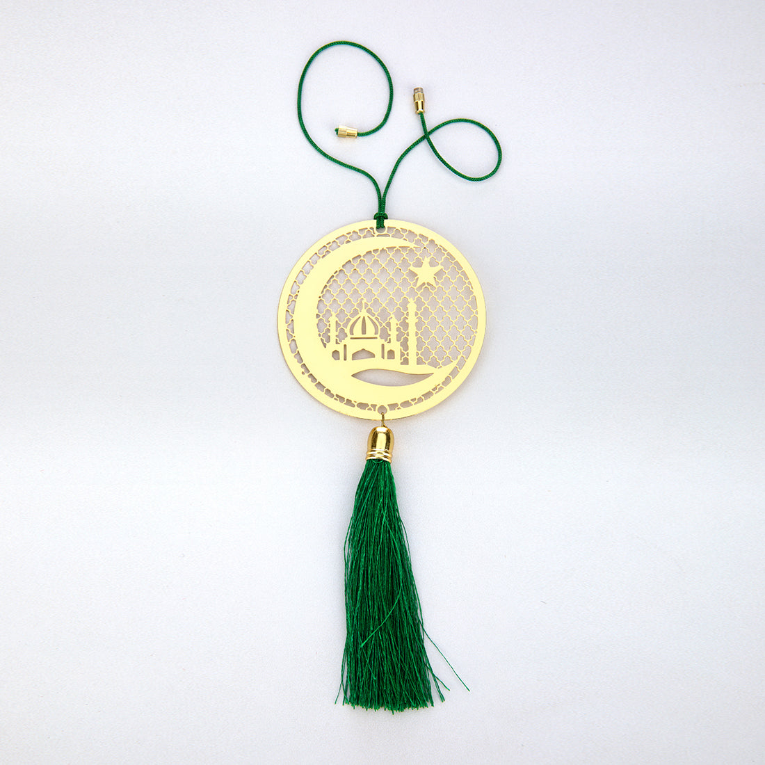 Islamic Muslim Crescent Hanging Accessories for Car rear view mirror Decor in Brass