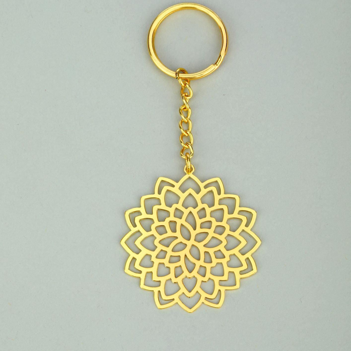 Adoraa's Rythym Collection Lotus Brass Key Chain