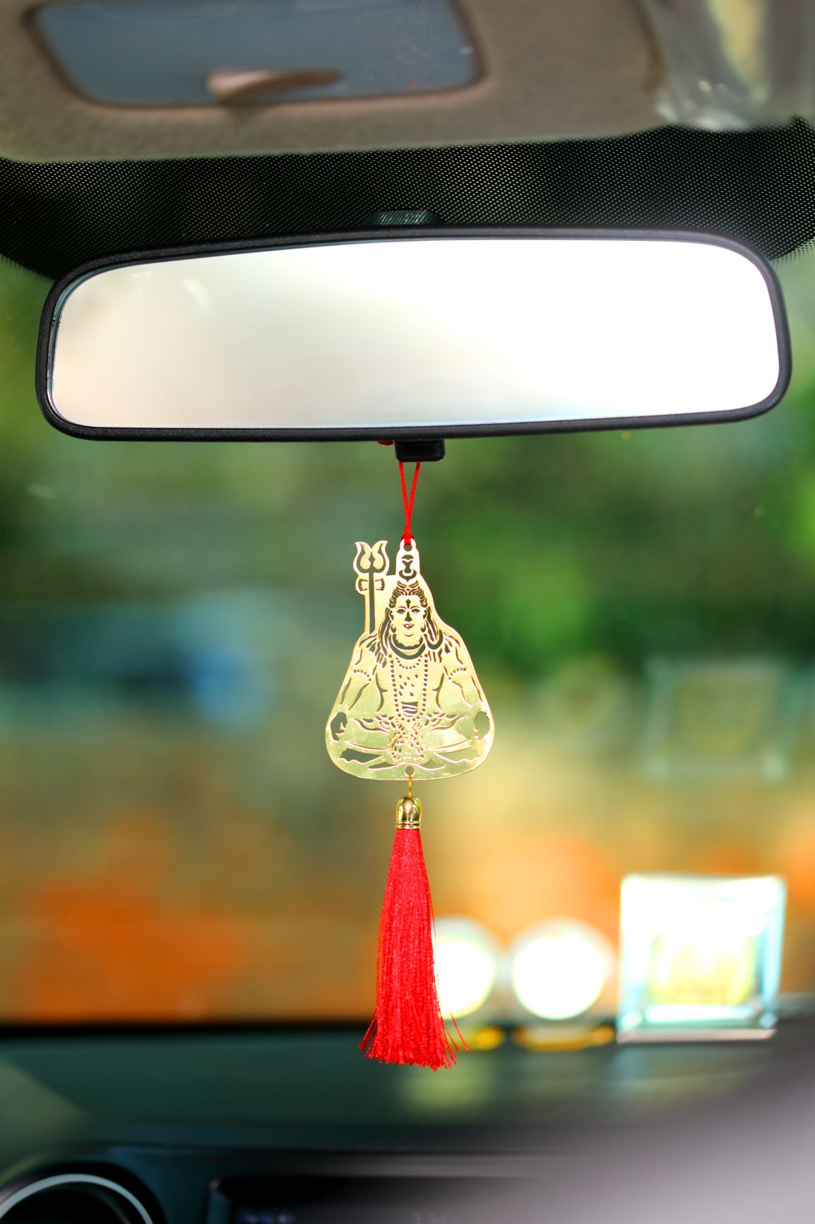 Car Hanging Accessories Shiv Car Interior Accessories Ornament Decor for  Rear View Mirror 2.5 x 2.5 inches