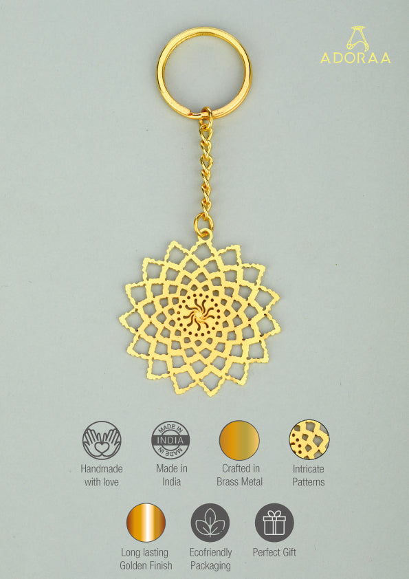 Adoraa's Noor Collection Jaali Brass Key Chain